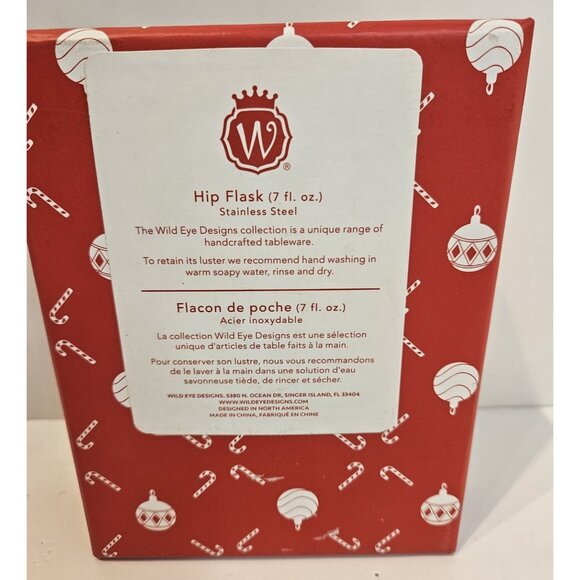 Stainless Steel Flask 7 Oz, With Reindeer. Sweater Koozie, NEW Boxed - Picture 4 of 4